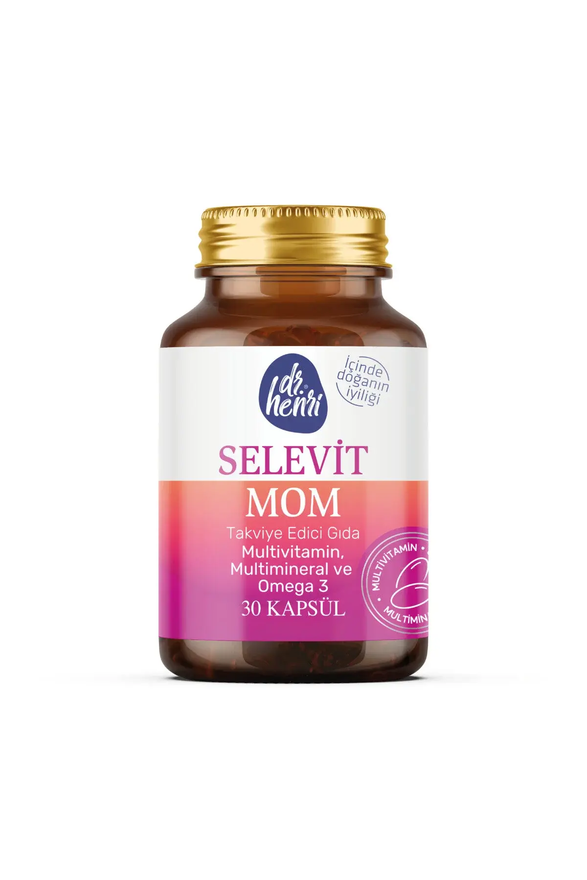 Dr.Henri Selevit Mom 30 Kapsül Omega-3, Multivitamin ve Multimineral İçeren Takviye Edici Gıda