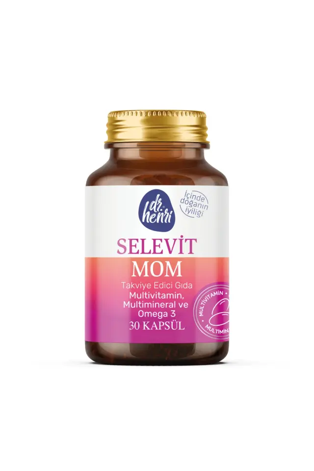 Dr.Henri Selevit Mom 30 Kapsül Omega-3, Multivitamin ve Multimineral İçeren Takviye Edici Gıda