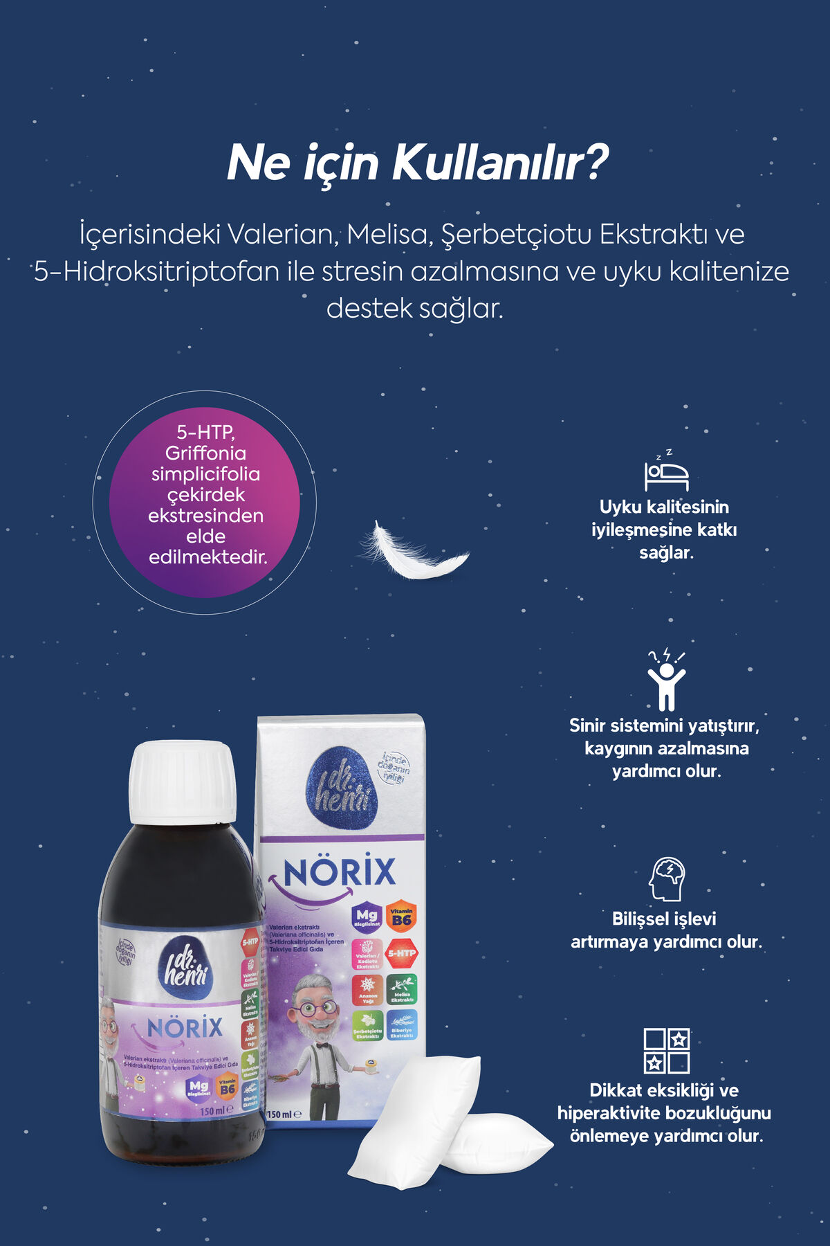 Dr.Henri Nörix Şurup Valerian Ekstraktı Ve 5-hidroksitriptofan Içeren Takviye Edici Gıda