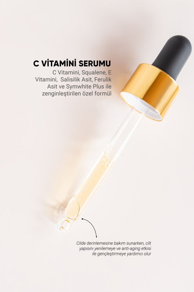 Esomed Kırışıklık Karşıtı C Vitamini Serum C VİT %10, SQUALENE, E VİT, SALİSİLİK ASİT, FERULİK ASİT %0,50
