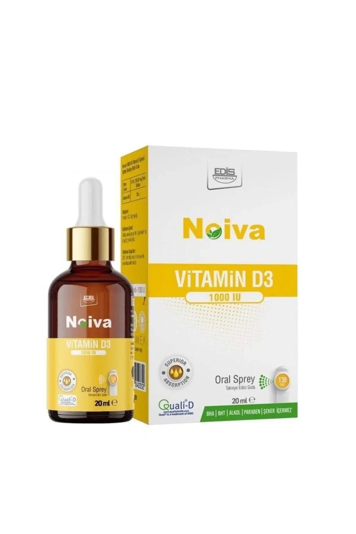 edis pharma Noiva Vitamin D3 Sprey 1000 IU 20 ml