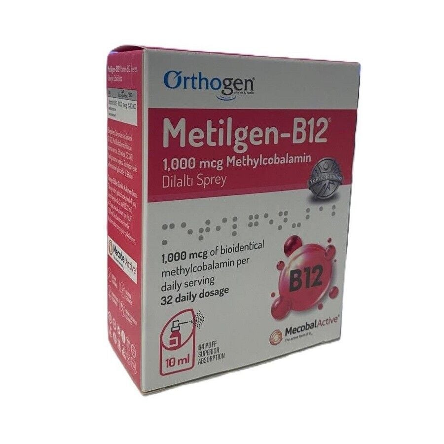 Orthogen İlaç Metilgen - B12 Metilkobalamin Sprey 10 ml
