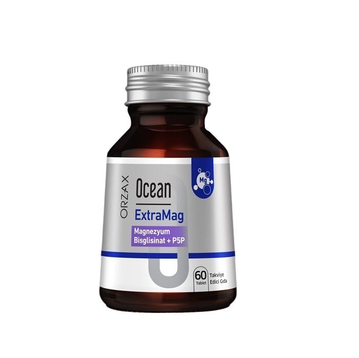 Ocean Orzax Ocean EXTRAMAG Magnezyum Bisglisinat + P5P 60 Tablet
